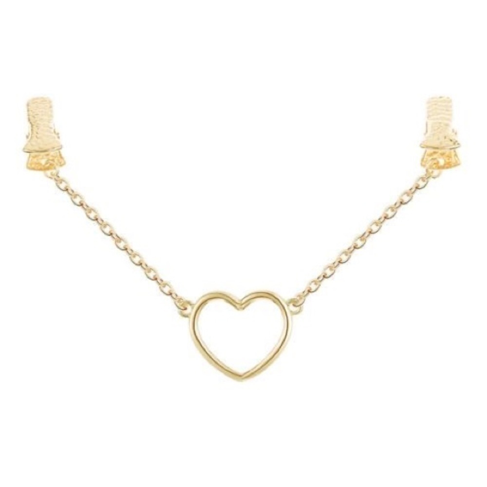Gold Heart Cardigan Chain Clip